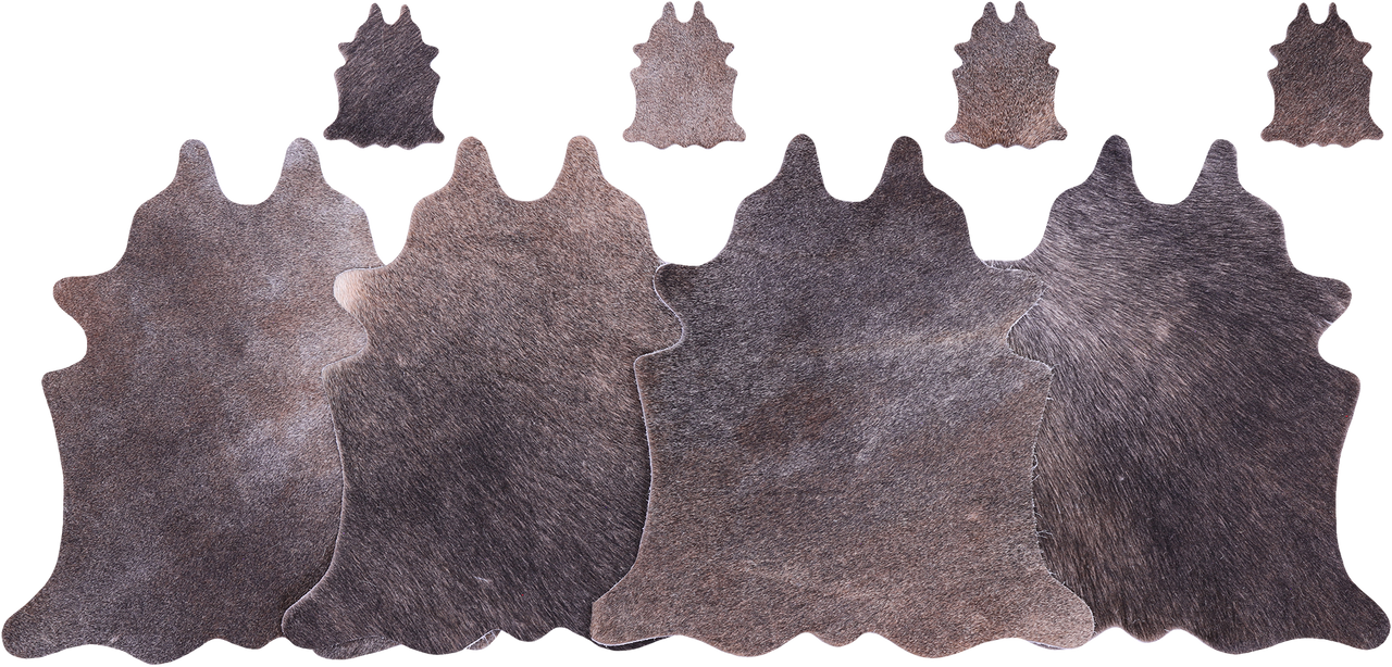 Brown Real Cowhide 4 Placemats With 4 Coasters - Set Of Four