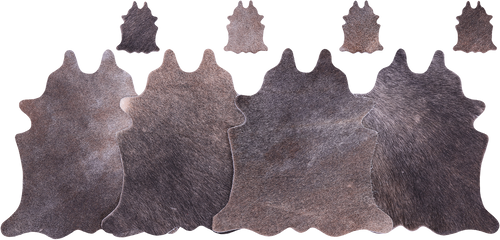 Brown Real Cowhide 4 Placemats With 4 Coasters - Set Of Four