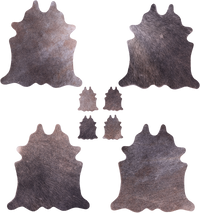 Thumbnail for Brown Real Cowhide 4 Placemats With 4 Coasters - Set Of Four