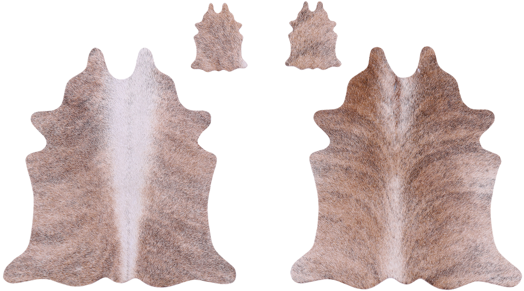 Brindle Real Cowhide 2 Placemats With 2 Coasters - Set Of Two