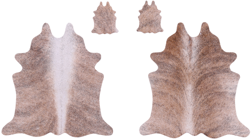 Brindle Real Cowhide 2 Placemats With 2 Coasters - Set Of Two