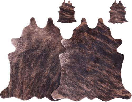 Brindle Real Cowhide 2 Placemats With 2 Coasters - Set Of Two