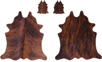 Thumbnail for Brindle Real Cowhide 2 Placemats With 2 Coasters - Set Of Two