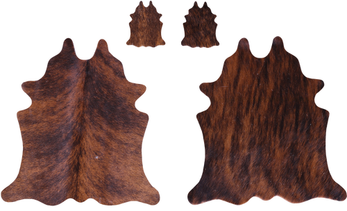 Brindle Real Cowhide 2 Placemats With 2 Coasters - Set Of Two