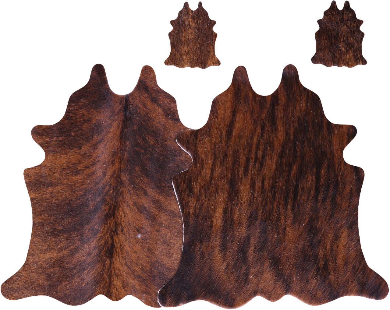 Brindle Real Cowhide 2 Placemats With 2 Coasters - Set Of Two
