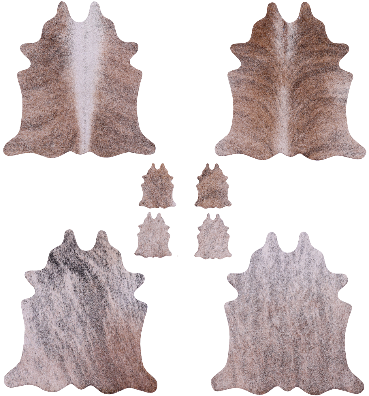 Brindle Real Cowhide 4 Placemats With 4 Coasters - Set Of Four