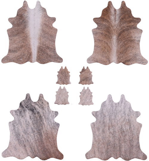 Brindle Real Cowhide 4 Placemats With 4 Coasters - Set Of Four