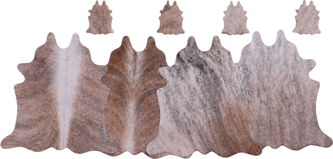 Brindle Real Cowhide 4 Placemats With 4 Coasters - Set Of Four