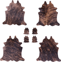 Thumbnail for Brindle Real Cowhide 4 Placemats With 4 Coasters - Set Of Four