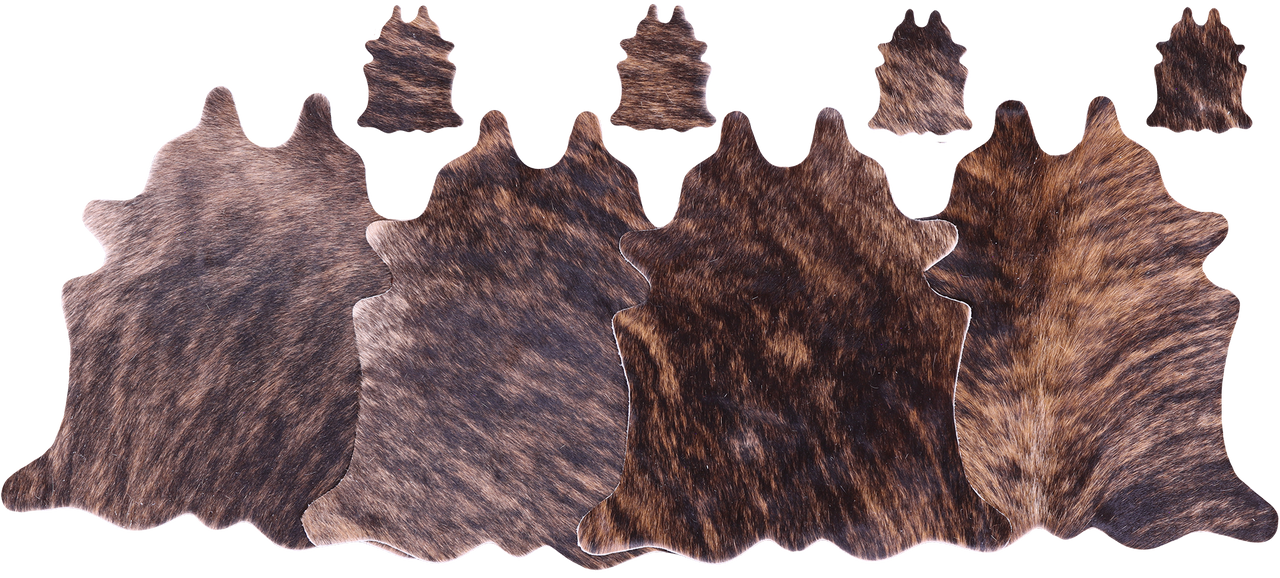 Brindle Real Cowhide 4 Placemats With 4 Coasters - Set Of Four