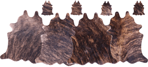 Brindle Real Cowhide 4 Placemats With 4 Coasters - Set Of Four