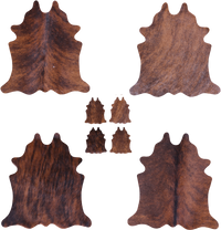 Thumbnail for Brindle Real Cowhide 4 Placemats With 4 Coasters - Set Of Four