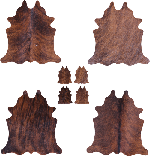 Brindle Real Cowhide 4 Placemats With 4 Coasters - Set Of Four