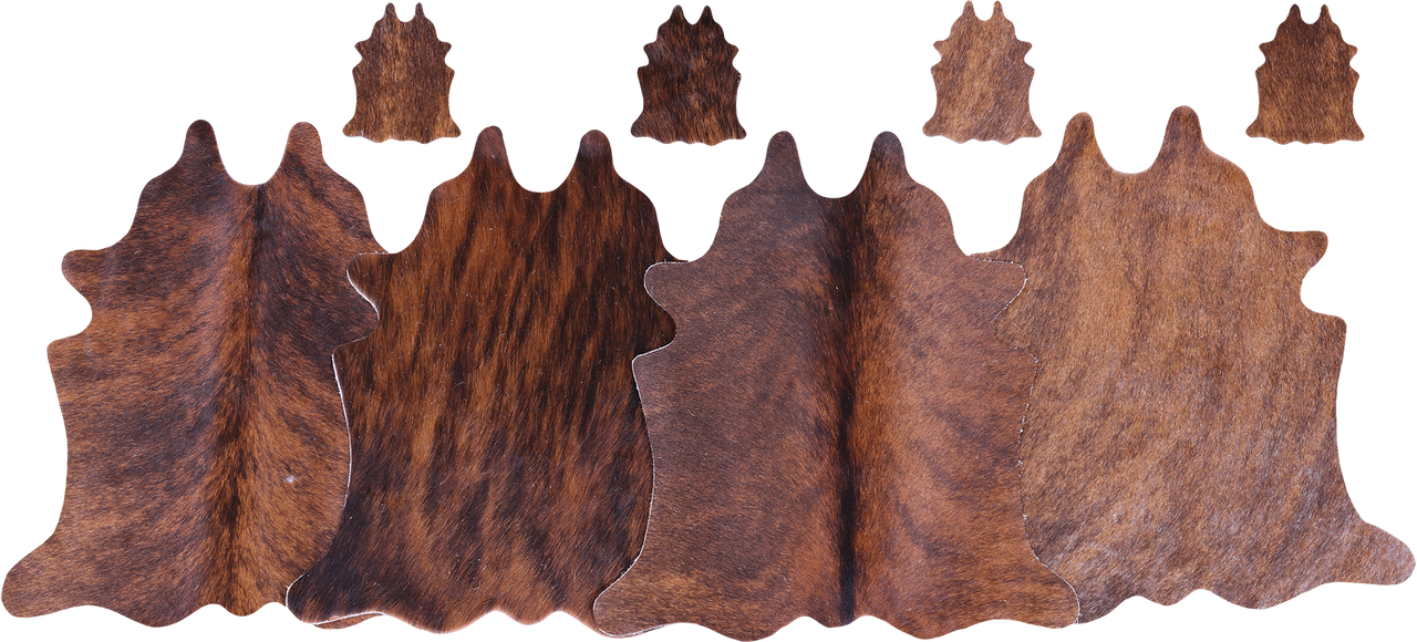 Brindle Real Cowhide 4 Placemats With 4 Coasters - Set Of Four
