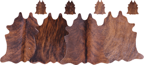 Brindle Real Cowhide 4 Placemats With 4 Coasters - Set Of Four