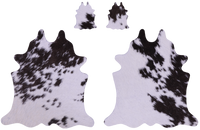 Thumbnail for Brown & White Real Cowhide 2 Placemats With 2 Coasters - Set Of Two