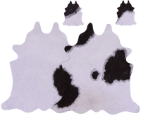 Thumbnail for Brown & White Real Cowhide 2 Placemats With 2 Coasters - Set Of Two