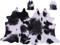 Thumbnail for Black & White Real Cowhide 2 Placemats With 2 Coasters - Set Of Two