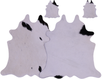 Thumbnail for Black & White Real Cowhide 2 Placemats With 2 Coasters - Set Of Two