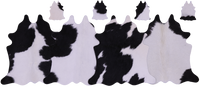 Thumbnail for Black & White Real Cowhide 4 Placemats With 4 Coasters - Set Of Four
