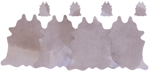 Champagne Real Cowhide 4 Placemats With 4 Coasters - Set Of Four