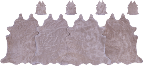 Champagne Real Cowhide 4 Placemats With 4 Coasters - Set Of Four