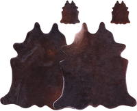 Thumbnail for Dark Brown Real Cowhide 2 Placemats With 2 Coasters - Set Of Two