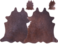 Thumbnail for Dark Brown Real Cowhide 2 Placemats With 2 Coasters - Set Of Two