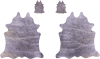 Thumbnail for Grey Real Cowhide 2 Placemats With 2 Coasters - Set Of Two
