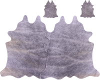 Thumbnail for Grey Real Cowhide 2 Placemats With 2 Coasters - Set Of Two