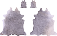 Thumbnail for Grey Real Cowhide 2 Placemats With 2 Coasters - Set Of Two