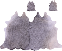 Thumbnail for Grey Real Cowhide 2 Placemats With 2 Coasters - Set Of Two