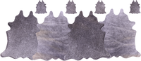Thumbnail for Grey Real Cowhide 4 Placemats With 4 Coasters - Set Of Four