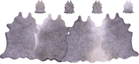 Thumbnail for Grey Real Cowhide 4 Placemats With 4 Coasters - Set Of Four
