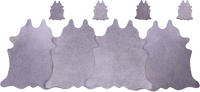 Thumbnail for Grey Real Cowhide 4 Placemats With 4 Coasters - Set Of Four