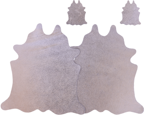 Light Brown Real Cowhide 2 Placemats With 2 Coasters - Set Of Two