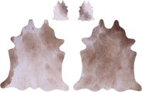 Thumbnail for Light Brown Real Cowhide 2 Placemats With 2 Coasters - Set Of Two