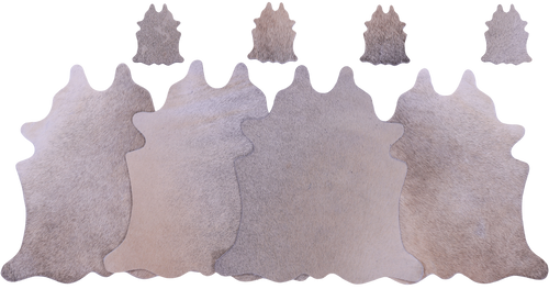 Light Brown Real Cowhide 4 Placemats With 4 Coasters - Set Of Four