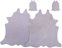 Thumbnail for White Real Cowhide 2 Placemats With 2 Coasters - Set Of Two
