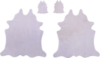 Thumbnail for White Real Cowhide 2 Placemats With 2 Coasters - Set Of Two