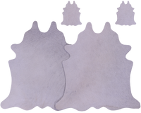 Thumbnail for White Real Cowhide 2 Placemats With 2 Coasters - Set Of Two