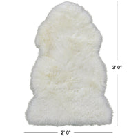 Thumbnail for 100% Natural New Zealand Sheepskin Ivory 2' 0