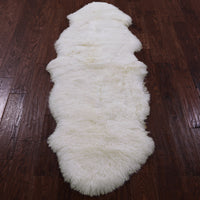 Thumbnail for 100% Natural New Zealand Sheepskin Ivory 2' 0