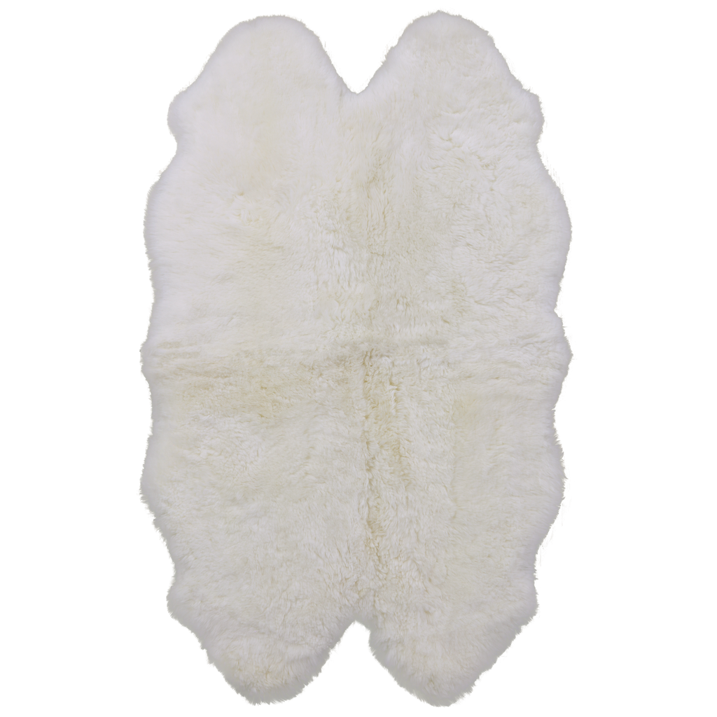 100% Natural New Zealand Sheepskin Ivory 4' 0" x 6' 0"