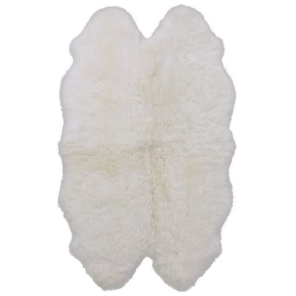 100% Natural New Zealand Sheepskin Ivory 4' 0" x 6' 0"