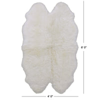 Thumbnail for 100% Natural New Zealand Sheepskin Ivory 4' 0