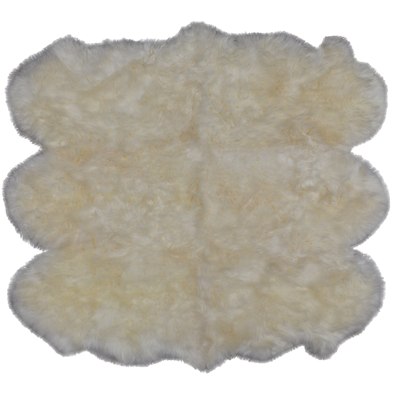 100% Natural New Zealand Sheepskin Ivory 5' 0" x 6' 0"