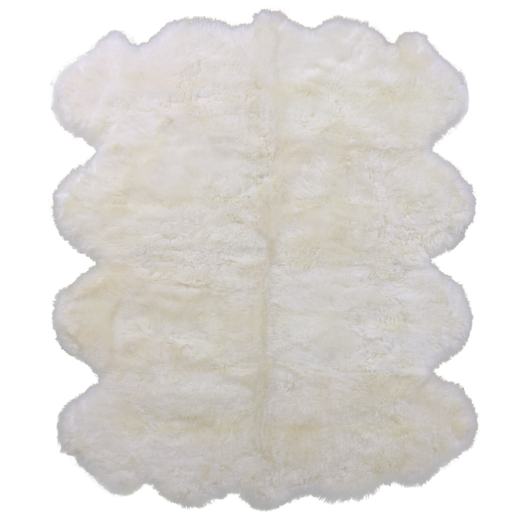100% Natural New Zealand Sheepskin Ivory 6' 0" x 8' 0"
