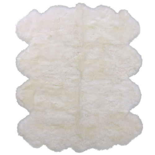 100% Natural New Zealand Sheepskin Ivory 6' 0