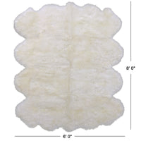 Thumbnail for 100% Natural New Zealand Sheepskin Ivory 6' 0
